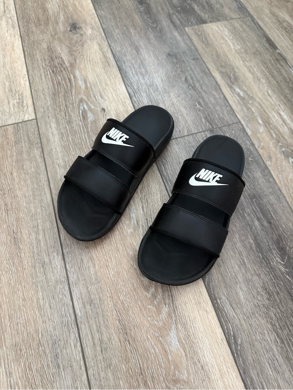 Nike Black Dual-Strap Sandals